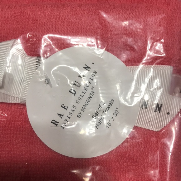 NEW Rae Dunn WASH YOUR HANDS hand towels set of 2 NEW BNIP - Picture 3 of 7